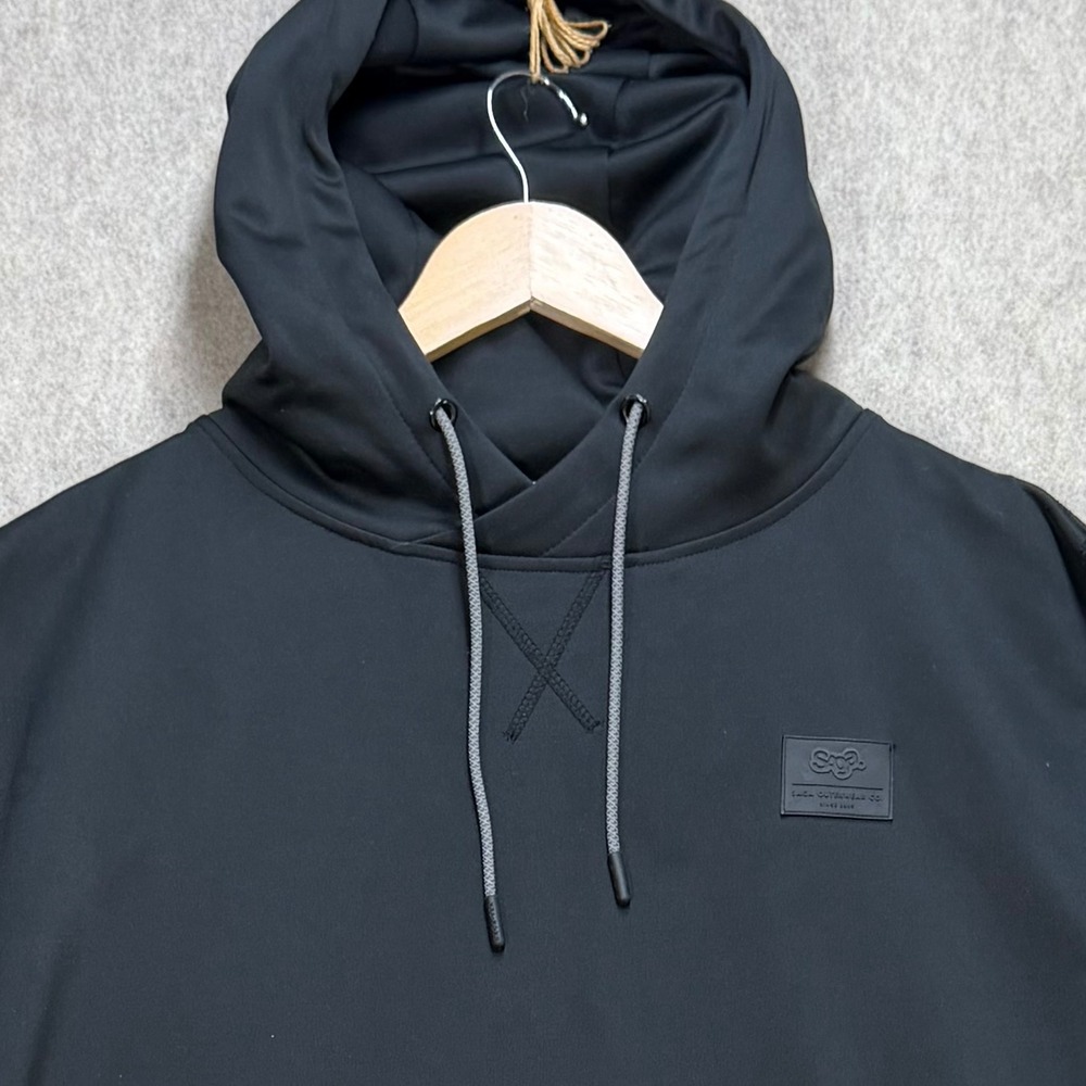 Saga Outerwear Co SAGA-TEK Riding Hoodie Black Mens M Snowboard Tech Fleece Rare